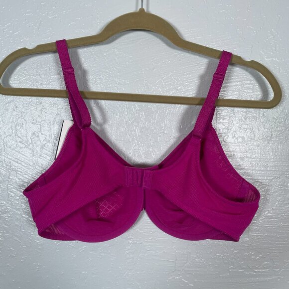 Wacoal Women 38C Pink Visual Effects Minimizer Bra Underwire Unpadded Lace - Picture 4 of 8